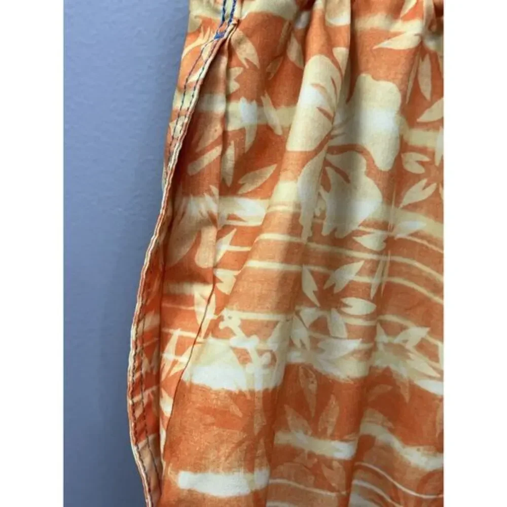 Speedo Swim Trunks‎ Mens XL Board Shorts Floral Orange/Blue 36 Waist Lined